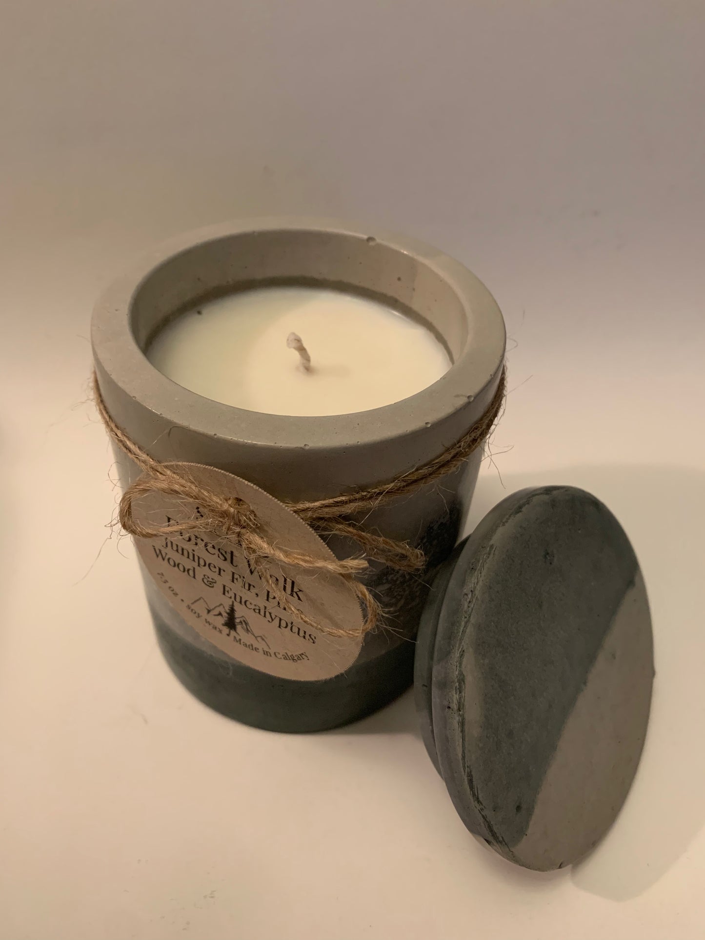 Forest Walk Concrete Candle