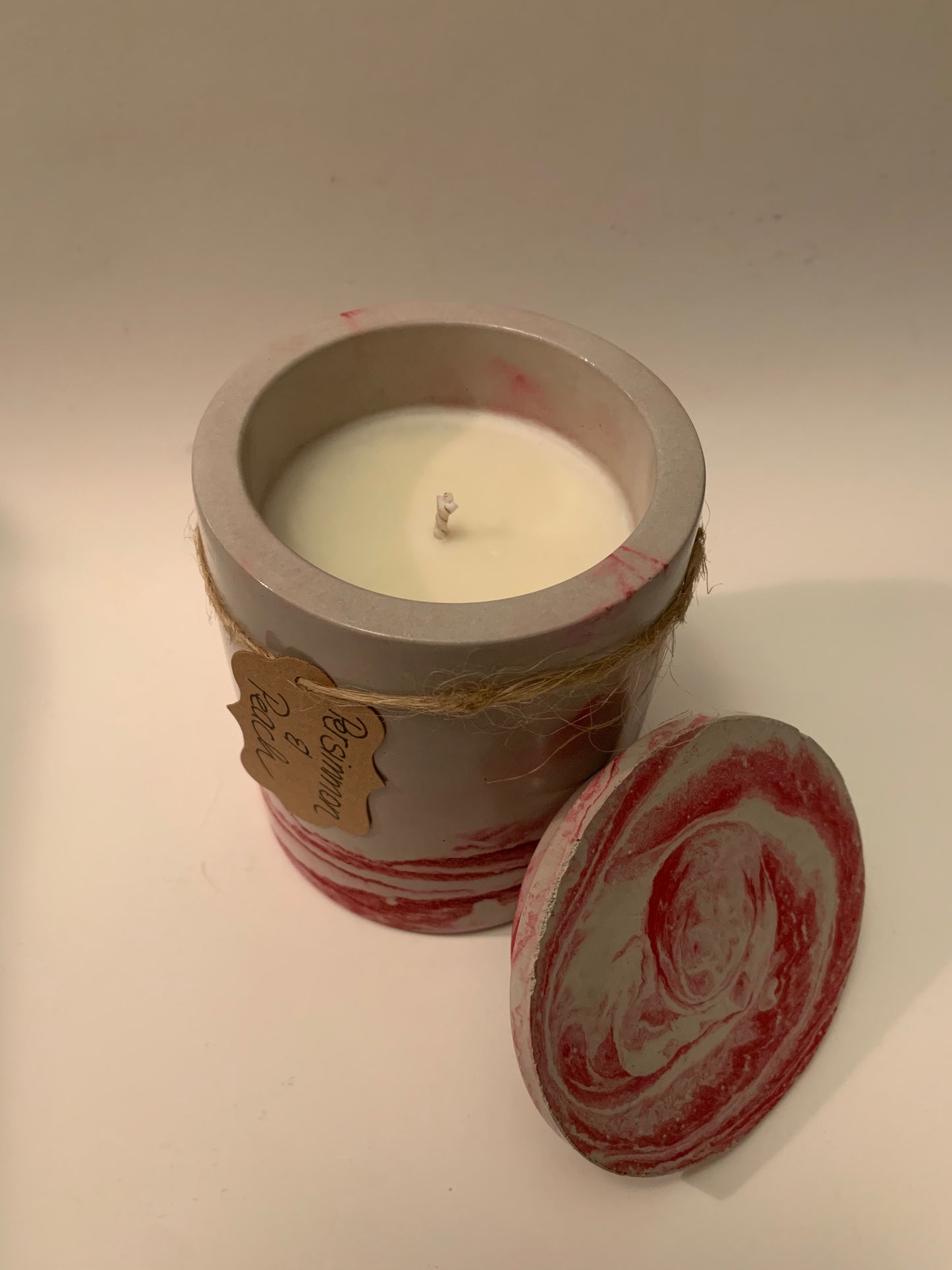 Persimmon & Peach Concrete Candle
