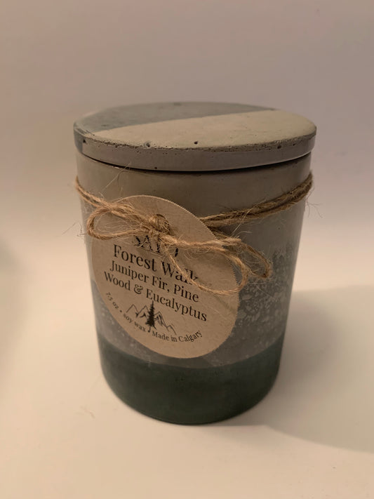 Forest Walk Concrete Candle