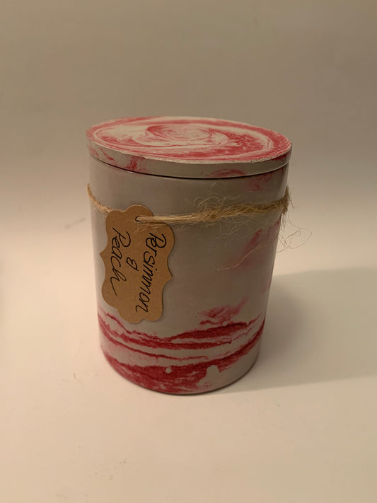 Persimmon & Peach Concrete Candle