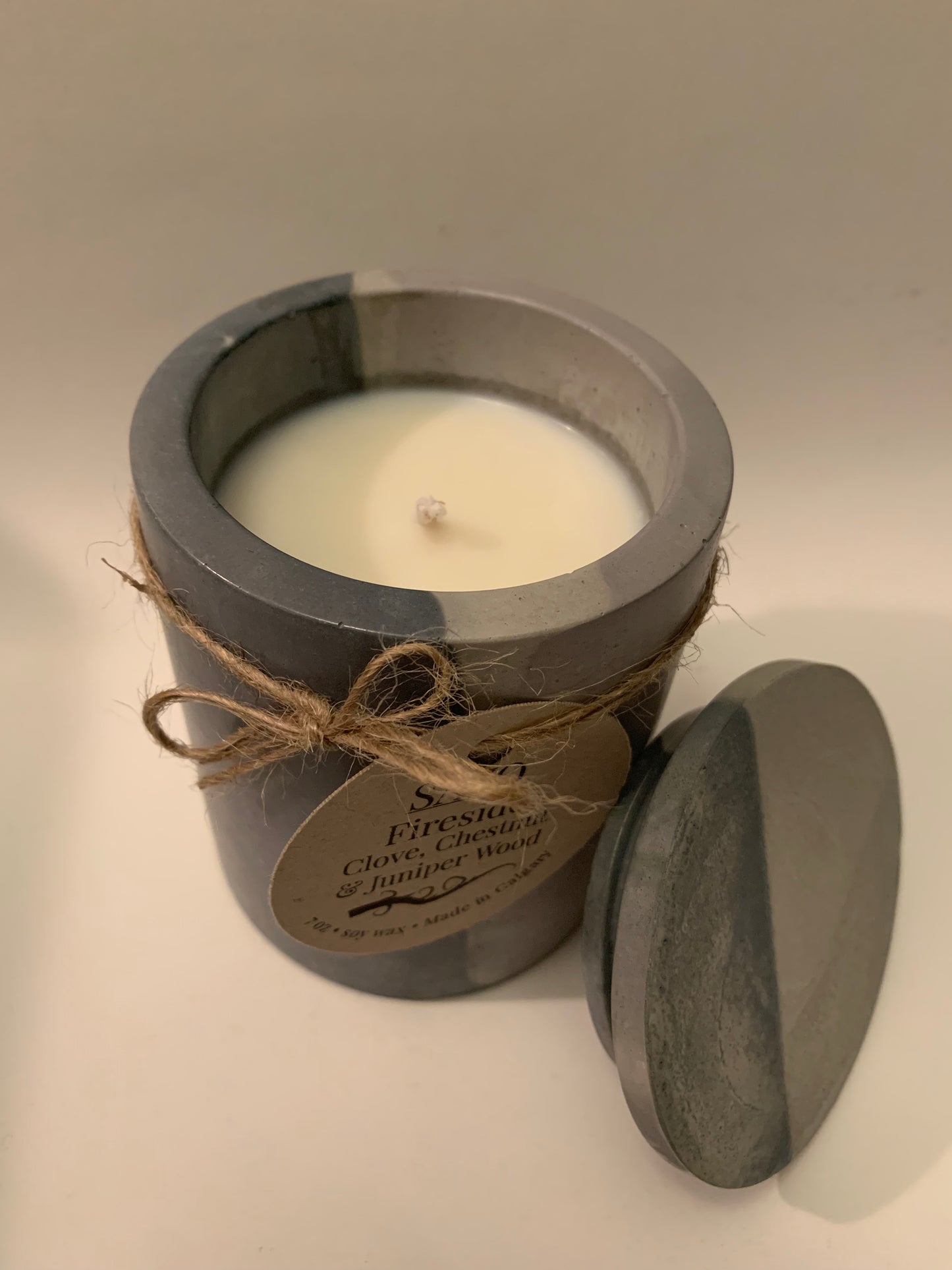 Fireside Concrete Candle